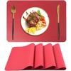 Tischset 4er-Set Hitzebeständig und Waschbar Platzdeckchen Rutschfestes Silikon Esstischmatte für Esszimmer, Küche, Büro