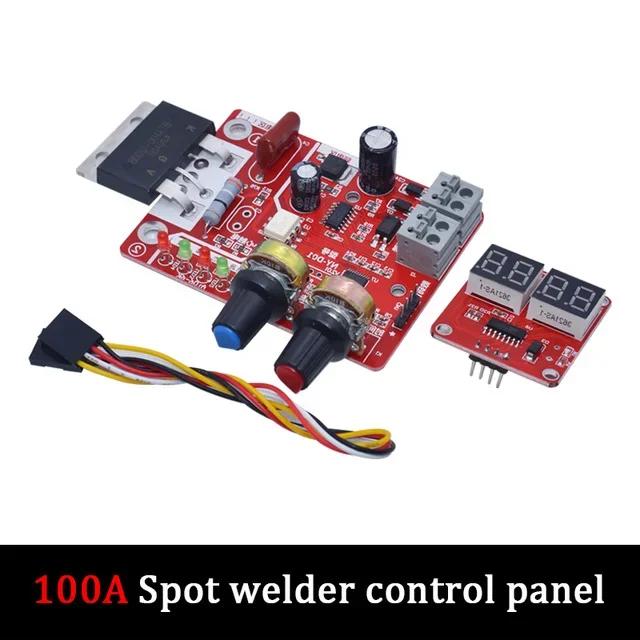 AC9-12V DIY NY-D01 Control Board 40A/100A Spot Welding Machine Control Board Welder Panel Adjust Time Current Digital Display
