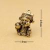 Brass Five Gods of Wealth Keychain - Pure Copper Figurine for Good Fortune