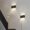 LED Wall Lamp Touch Dimming Wall lights Colorful Remote Control Charging Night Light Portable 6W Bedside Stairside Corner Decor