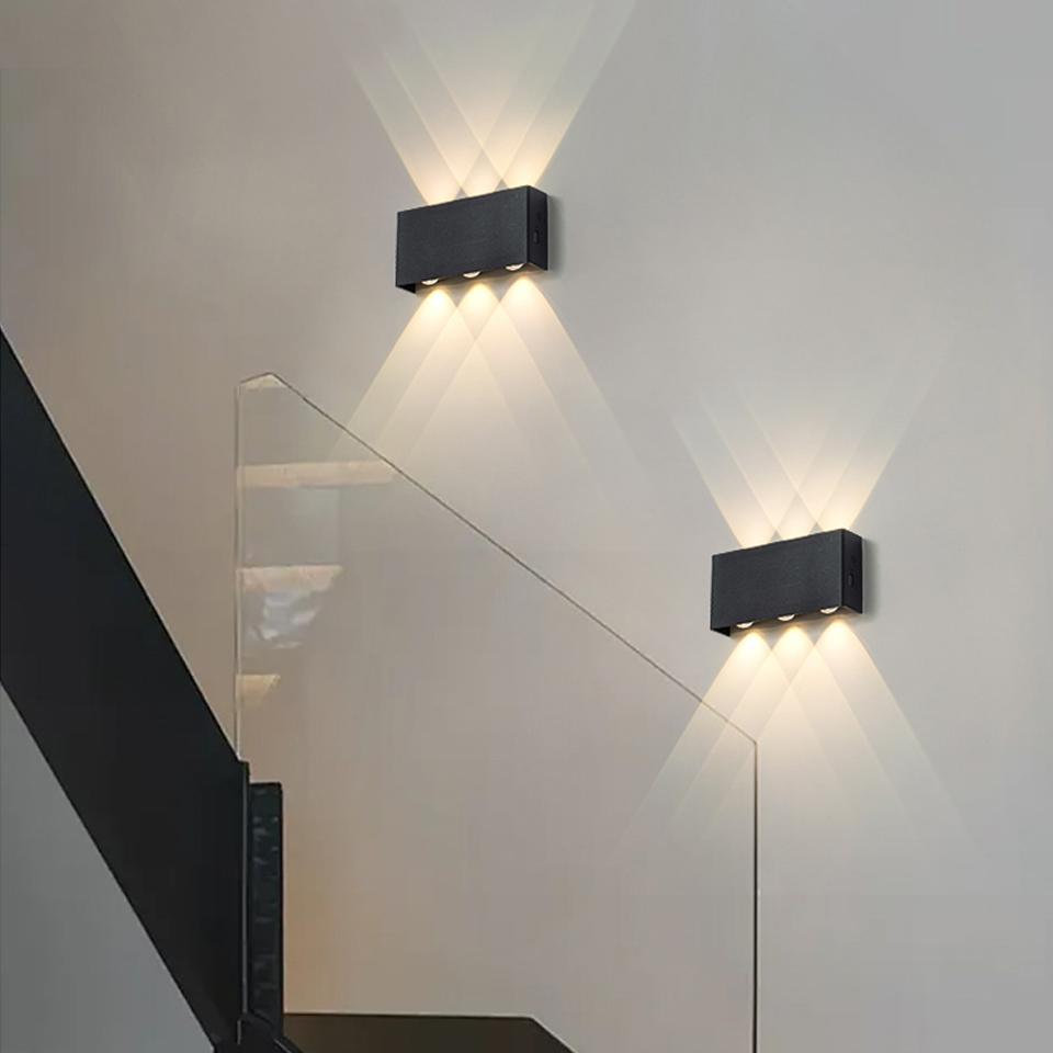 LED Wall Lamp Touch Dimming Wall lights Colorful Remote Control Charging Night Light Portable 6W Bedside Stairside Corner Decor