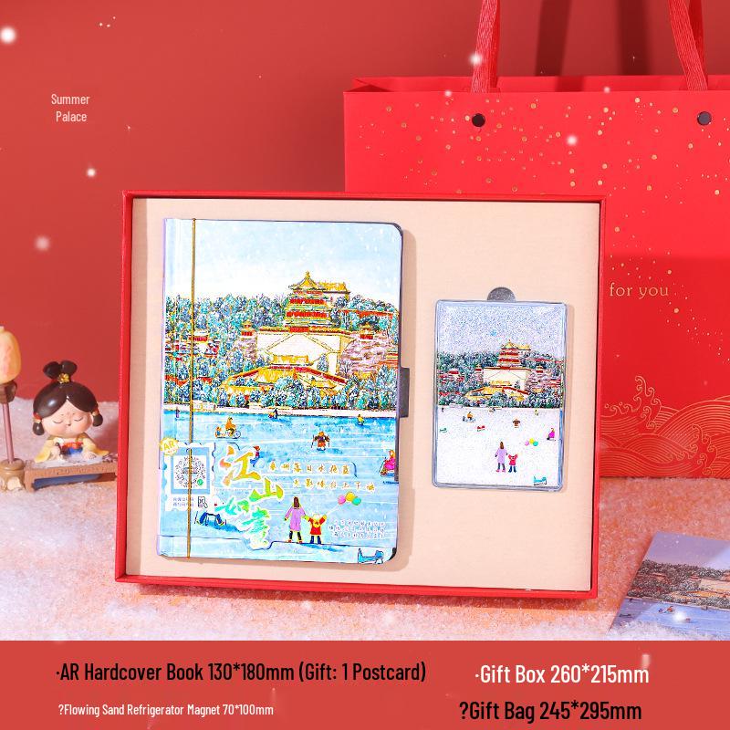 Forbidden City & Summer Palace Journal Set with Temple of Heaven Sand Magnets - Chinese Souvenir Gift