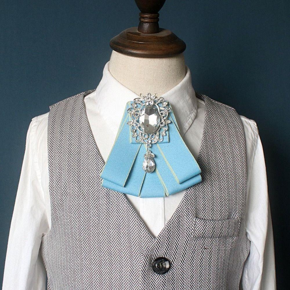 Polyester Strass Fliege Einfarbige Hemdkragen Luxus Band Fliege Täglich