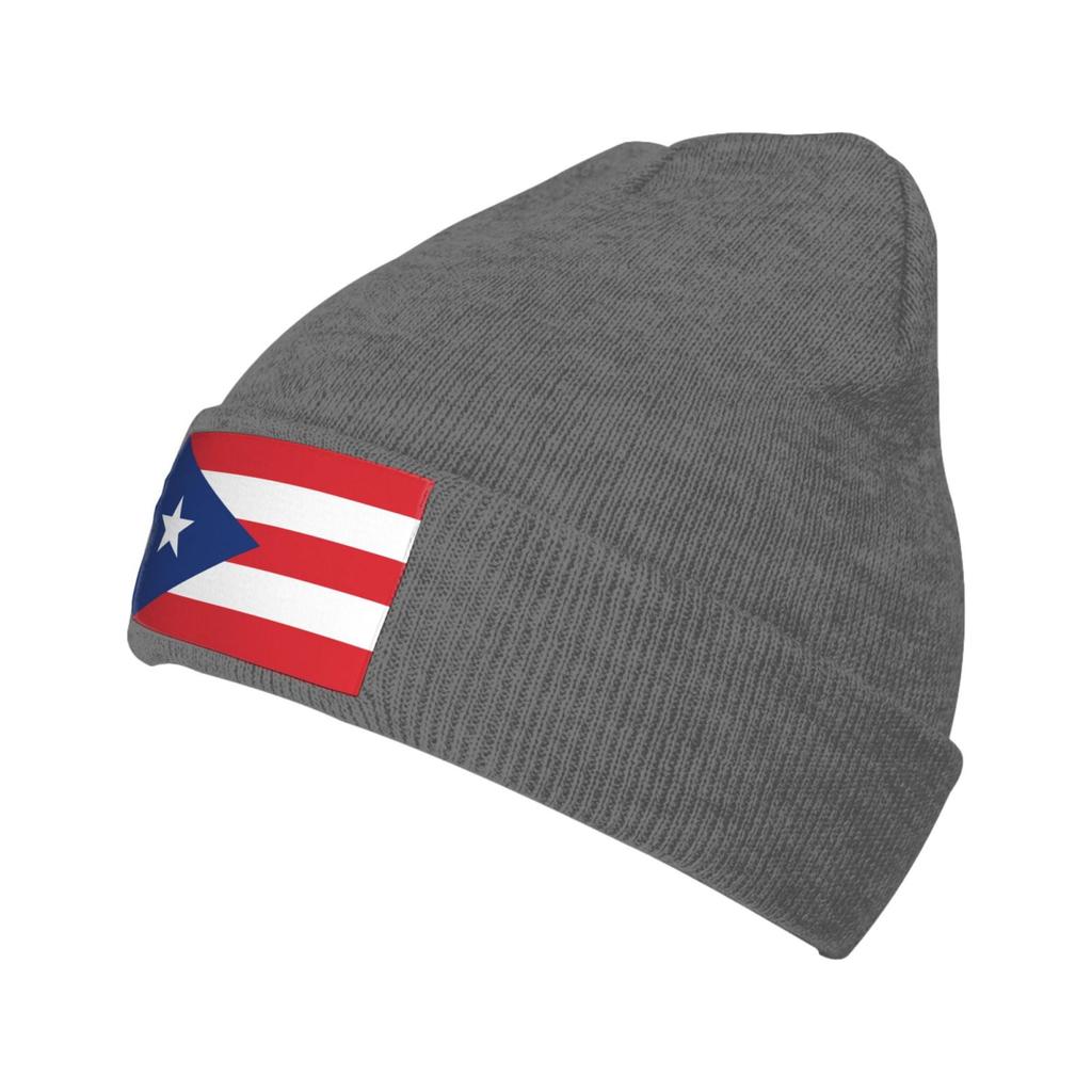 Puerto Rico Flag Unisex Adult Knit Beanie For Unisex Women Warm Snug Hat Cap Knitted Hat