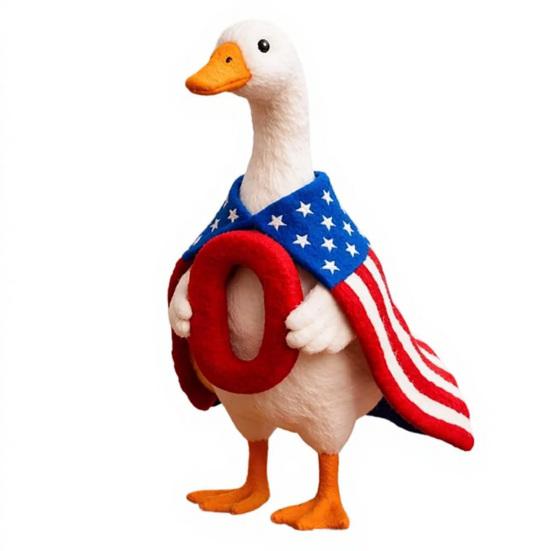baizihuahu Decorative Ornament, USA 250th Patriotic Goose Centerpiece, Unique Appearance Figure for Household Use Home Decor