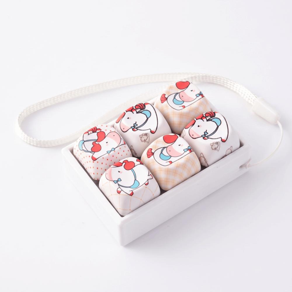 Sensory Clicky Button Keyboard Clicker Toy Keyring Keyboard Button Clicker Key Chain Pendant