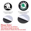 4 ks 56/60/65/68MM ABS Krytky Středů Kol Pokličky Krytky Nábojů Samolepka s Logem Pro Skoda Octavia Rapid Fabia Superb Kodiaq Scala Karop Kamiq VRS