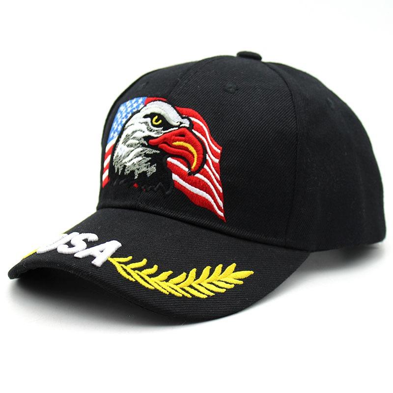 Hot Sale Unisex Baseball Cap 3D USA Eagle Embroidery Cap Men And Women Outdoor Sports Hats