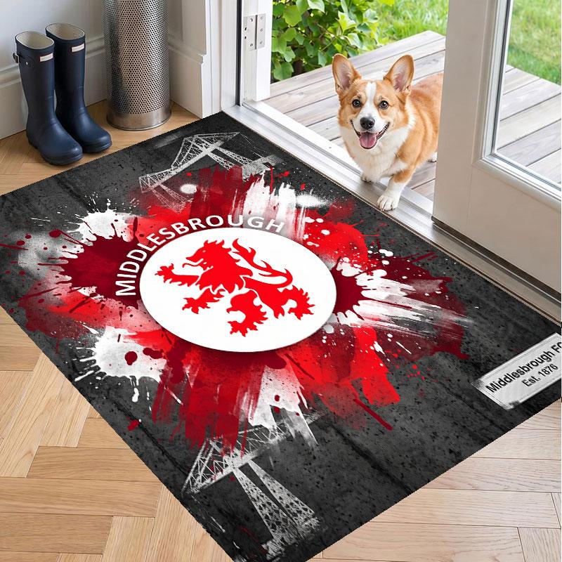 Soft Floor Carpet Middlesbrough FC Pattern Area Rug Decorative Mat For Home Room Decoration