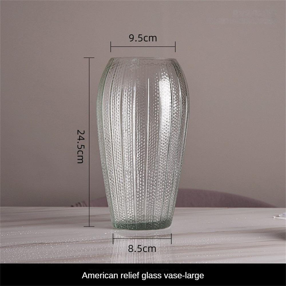 Binaural Vase Safe Glass Home Decoration For Photography Decoration Flower Vase Clear Vertical Strip Vase Glass Vase Simple