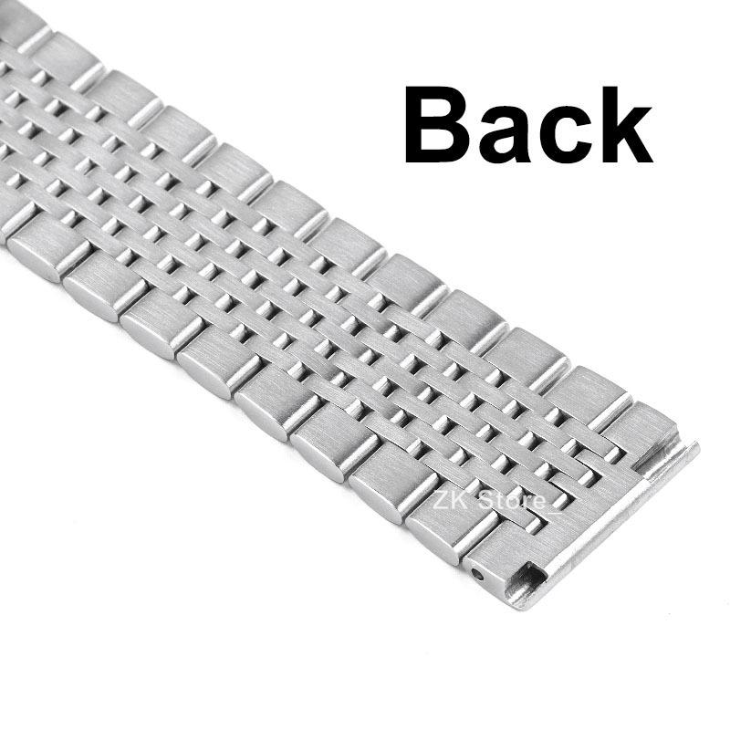 Curved End Watch Strap 20mm Stainless Steel Band 18mm 22mm Clasp Watch Strap Reloj Hombre Wristabnd Men Bracelet Accessories