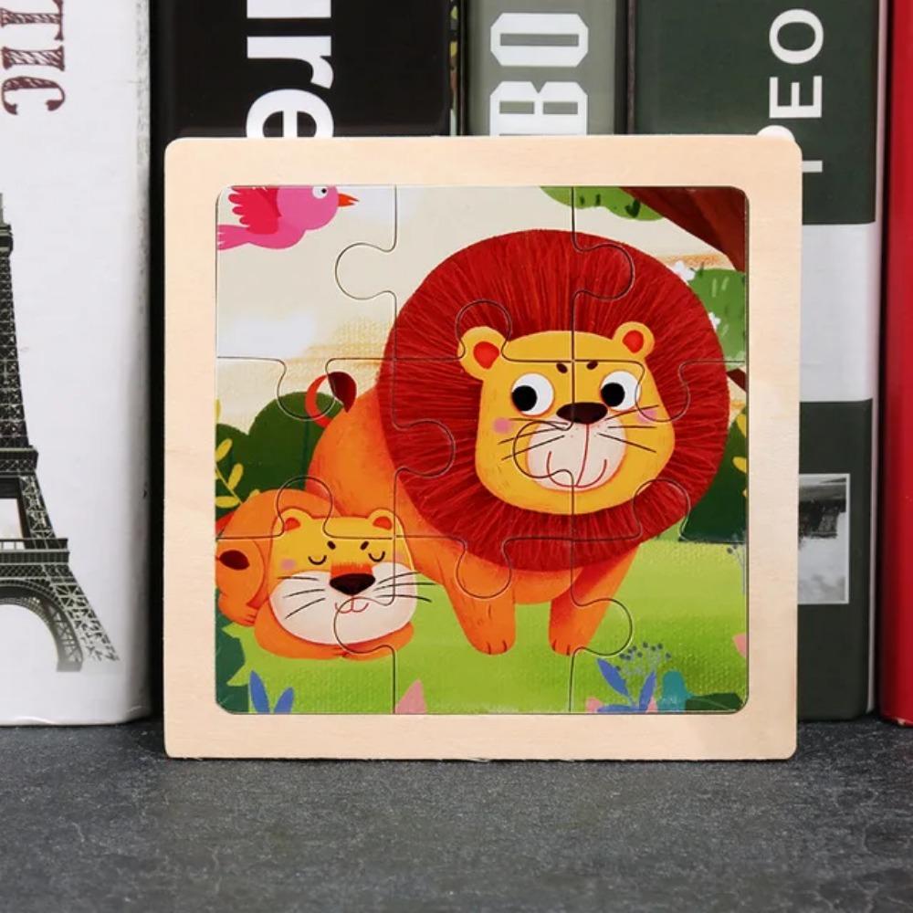 9 ks Drevené puzzle malej veľkosti Montessori hračky pre bábätká Skladačka 3D puzzle dosková hra Vzdelávacie hračky pre deti Darček
