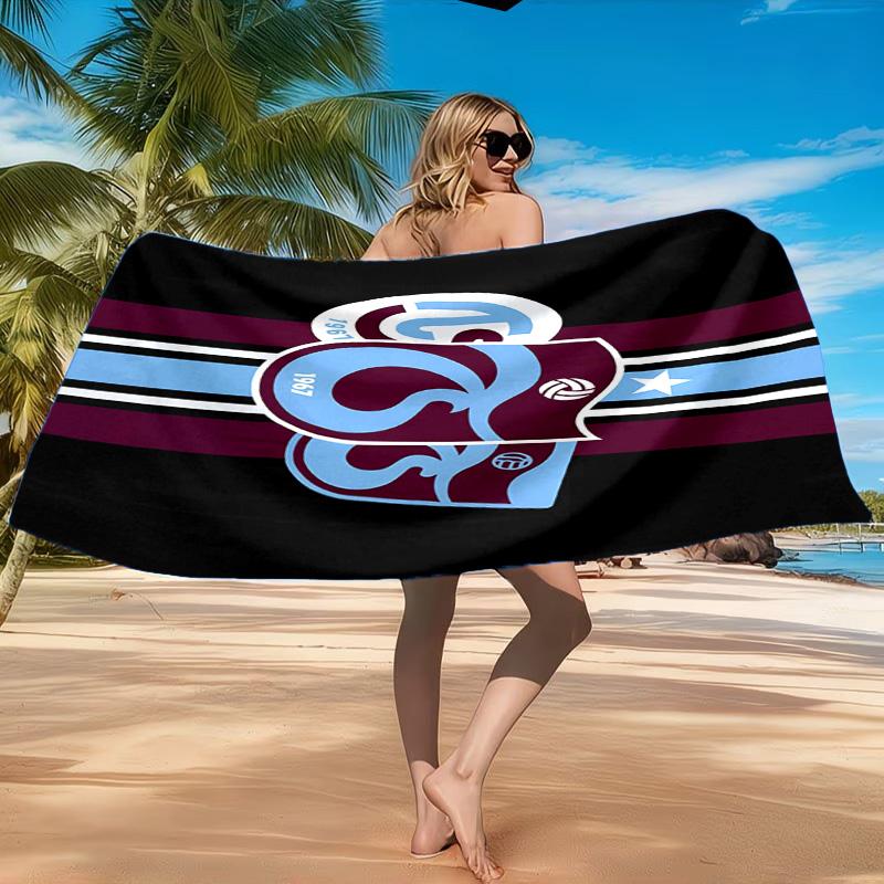 Trabzonspor Crest Emblem Beach Towel, Quick-drying, Easy to Care for, Suitable for Both Fitness and Beach Vacations,Sports Essential