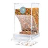 Auto Bird Feeder Cup No Mess Bowl Cage Automatic Feeding Canary Parrot Cockatiel