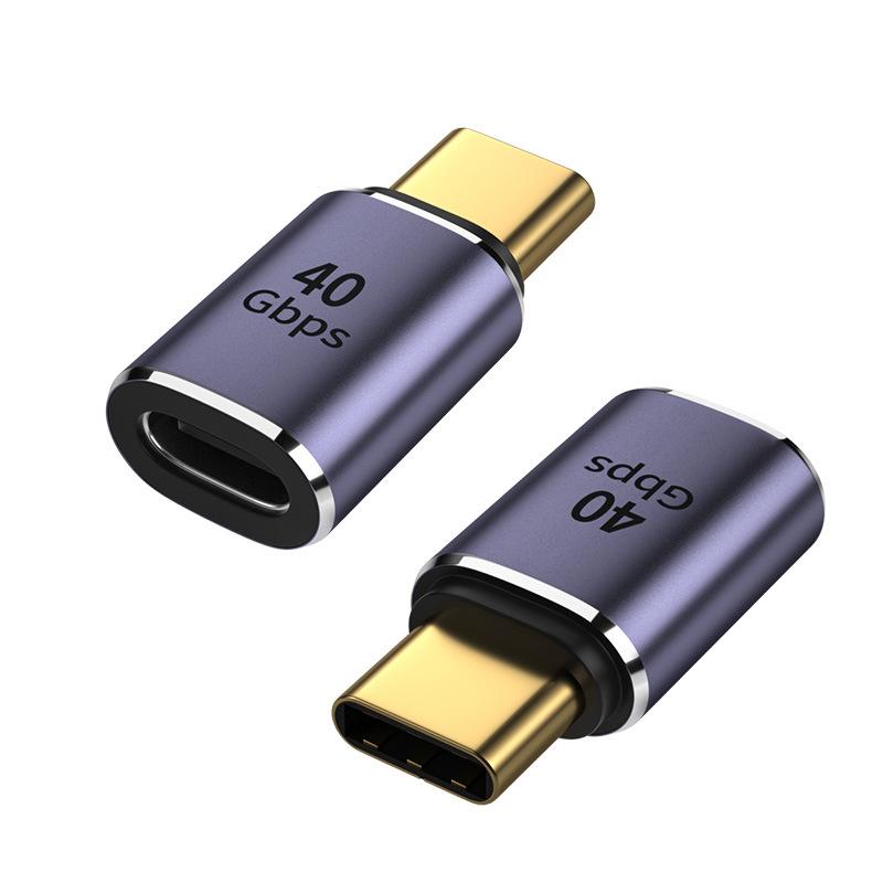 USB C 4.0 40Gbps 90 Degree Adapter 100W Fast Charging Type C to Type C Converter for Car Phone Laptop Use