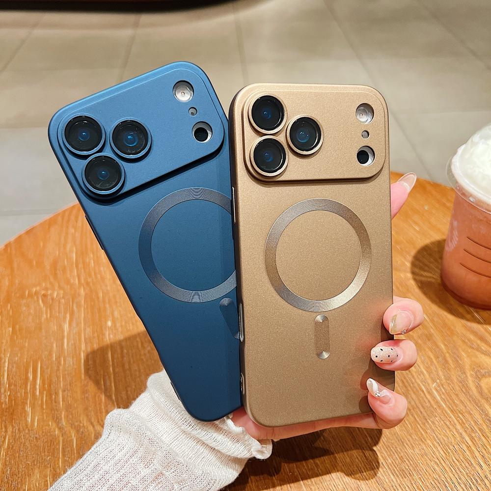 Luxury Matte Case For Apple IPhone 17 Air 16e 16 15 14 13 12 11 Pro Max Plus For Magsafe Magnetic Wireless Charging Back Cover