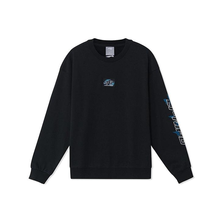 Pull-over Li Ning Fun Print Sport Col Ras du Cou Sweat-shirt Homme Sweat-shirt AWDR477-3