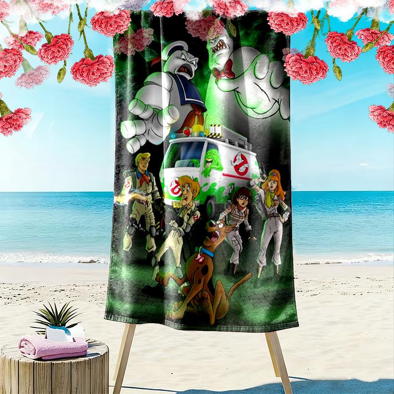 Ghost-busters Print Beach Towel, Large Soft Quick Dry Towel for Beach Camping Swimming