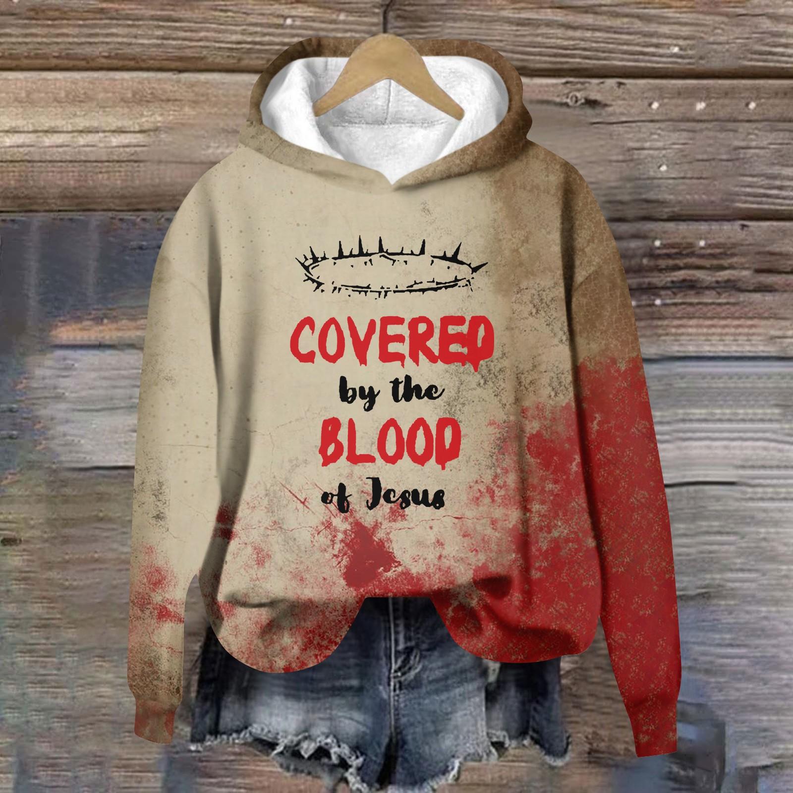 

Women s Casual Fashion Wine Turkey Family Print Long Sleeve O-Neck Pullover Hoodies XXL червоний