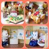 Non-Toxic Forest Animal 1/12 Dollhouse Furniture Bedroom Kitchen Bathroom Set Miniature Simulation Dolls Accessories Diy Toys Children