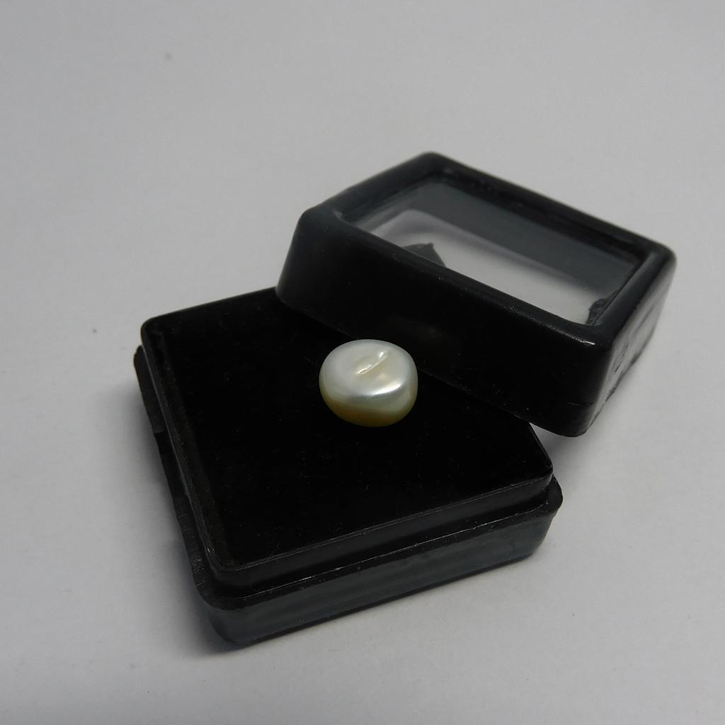 2.25 Ct White Mabe Natural Pearl Loose Gem Sea CERTIFIED Excellent Round Cut p-3014-h