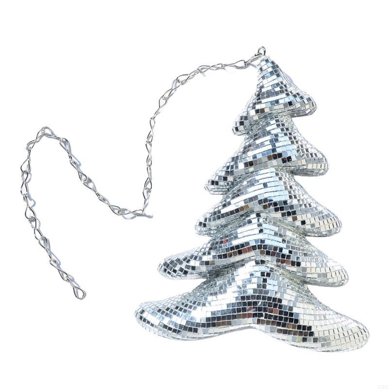 

Glittering Glass Discos Bauble Glass Ornament for Christmas Festives Decoration for Party Setting and Window Displays X3UC серебряный