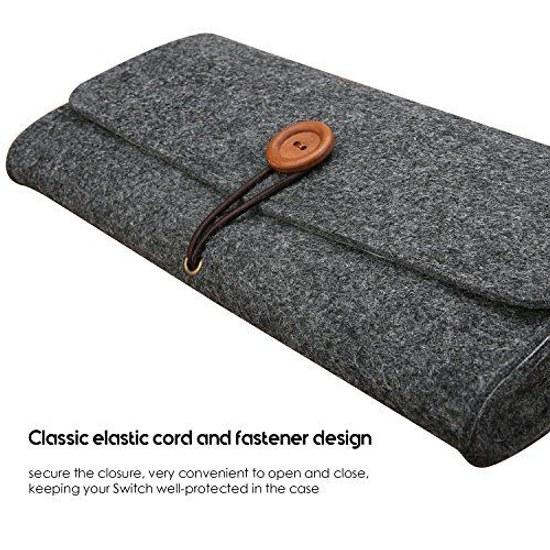 ProCase Switch Felt Case Nintendo Protective Cover Ultra Lightweight 100g Storage Bag Pouch Portable Dustproof Screen Scratch Prevention Breathable -