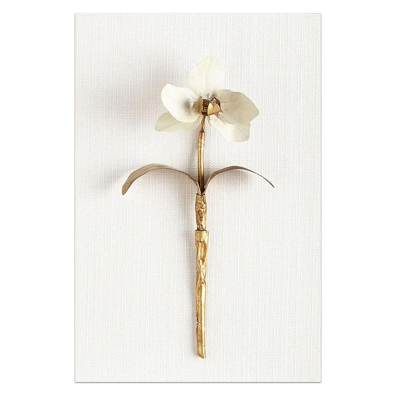 Abstraktní Golden Leaf Květina Obraz na plátně Severské rostliny Plakát Nástěnná umělecká reprodukce Obraz Moderní ulička Obývací pokoj Domácí dekorace