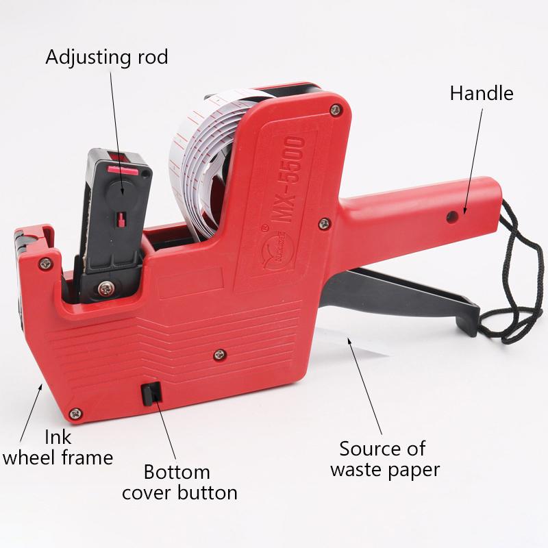 Digitale Etikettierpistole Handheld Preisetikettierpistole Markiermaschine Etikettierer Etikettierer Aufkleber