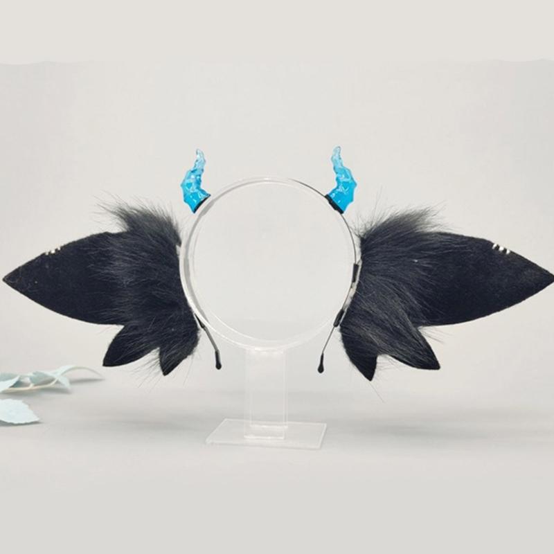 Cosplay Animal Ears Headband for Halloween Party and Role Playing Event Fashion Hair Accesories with Adjustable Fit