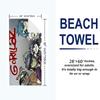 Gorillaz Print Beach Towel, Large Soft Quick Dry Towel for Beach Camping Swimming