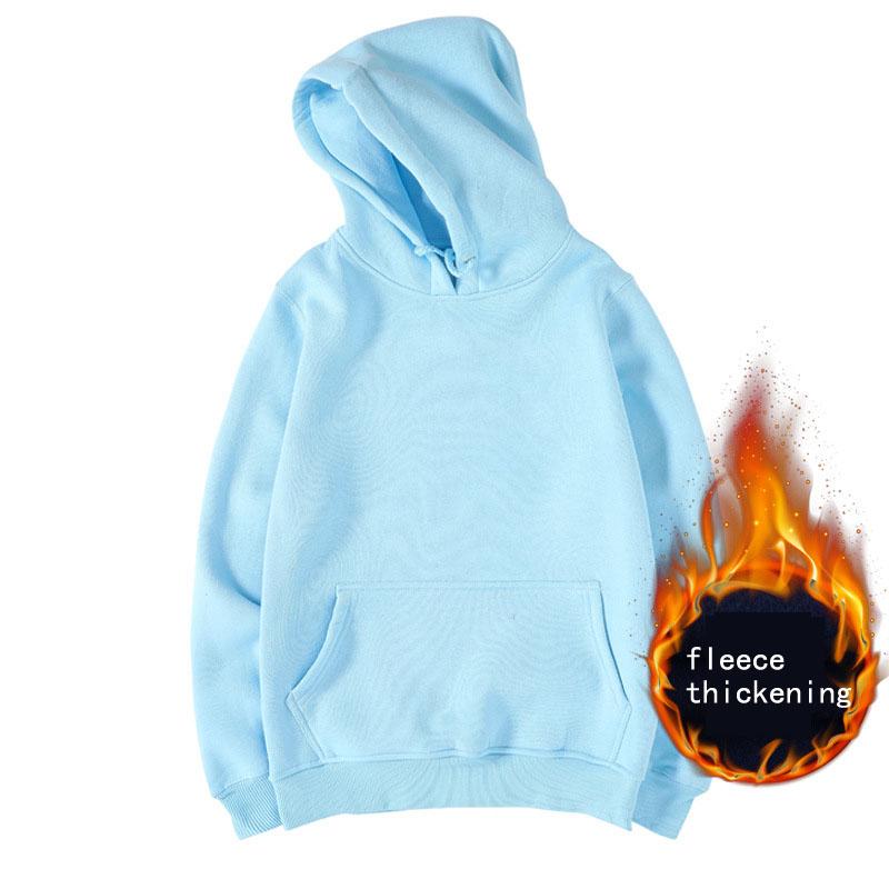 Winter Lässiger Kapuzenpullover Verdickter Fleece-Pullover für Männer und Frauen Rundhals-Sport-Langarm-Paarpullover