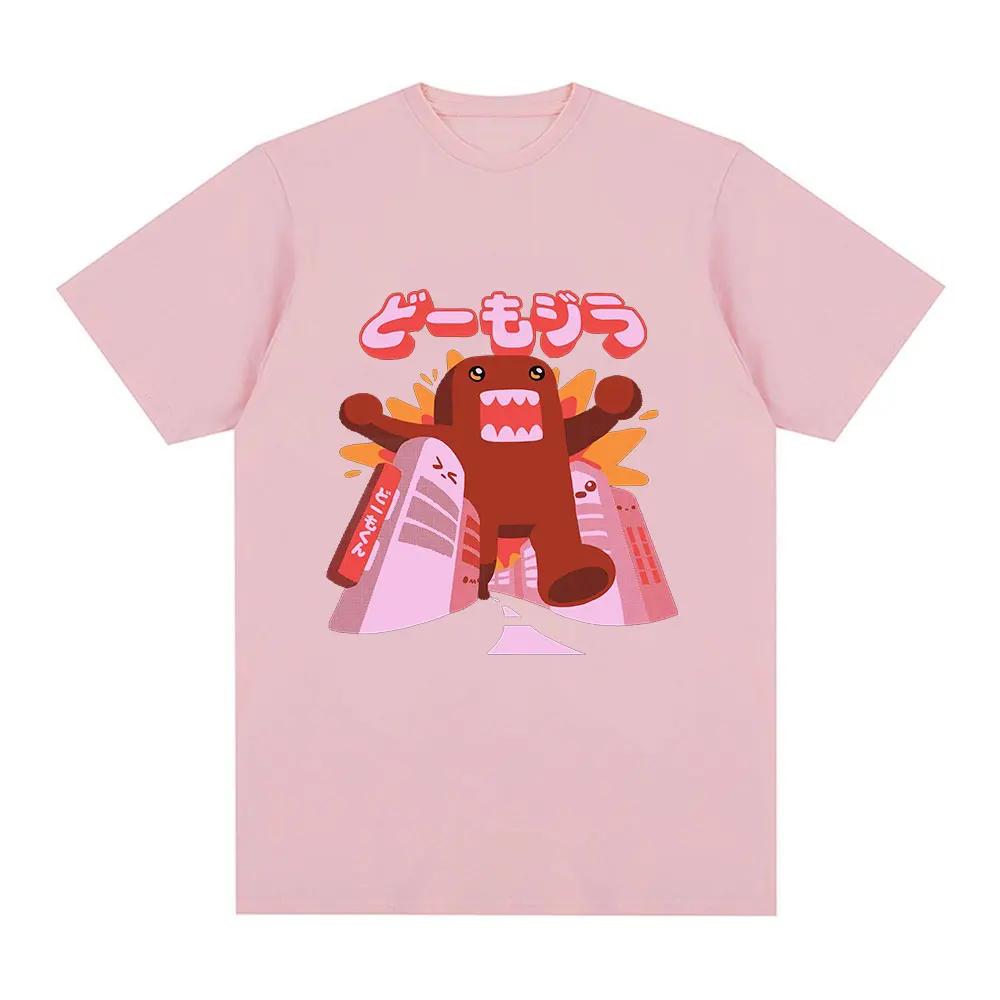 Domo Kun Monster Pattern T-shirt Style Women's Casual T-shirt Humorous Short Sleeve Oversized Tshirt Harajuku Street Wear