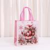 Christmas Gift Bags Reusable Christmas Shopping Bags Reusable Party Favor Tote Pink Non-Woven Treat Bag For Party Favor Bag