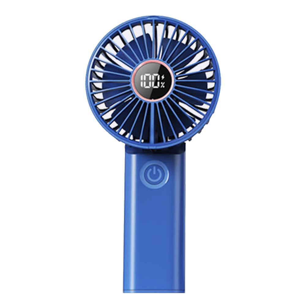 

Z5 3 Speeds Digital Display Cooling Fan 180 Degree Rotatable Silent Handheld Fan Blue