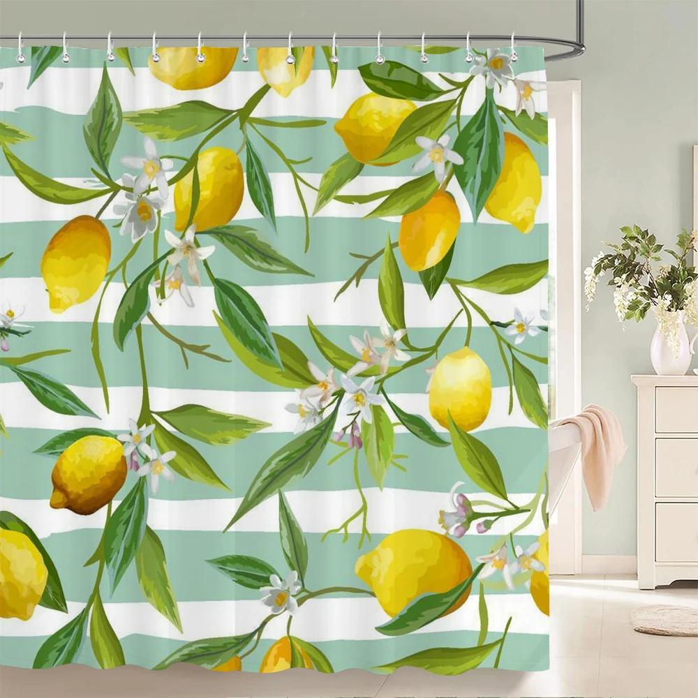 Fresh Fruit Pineapple Shower Curtain 3D Bath Screen Waterproof Fabric Bathroom Decor Large 240X180 With Hook Bathroom Curtains