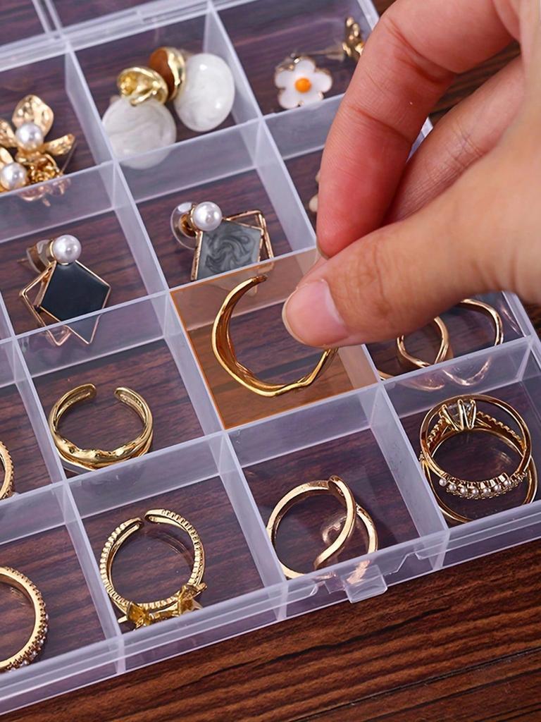 Multipurpose Clear Storage Boxes Suitable For Storing Earrings, Rings, Jewelry, Nail Art Supplies, Nail Tools, Nail Accessories