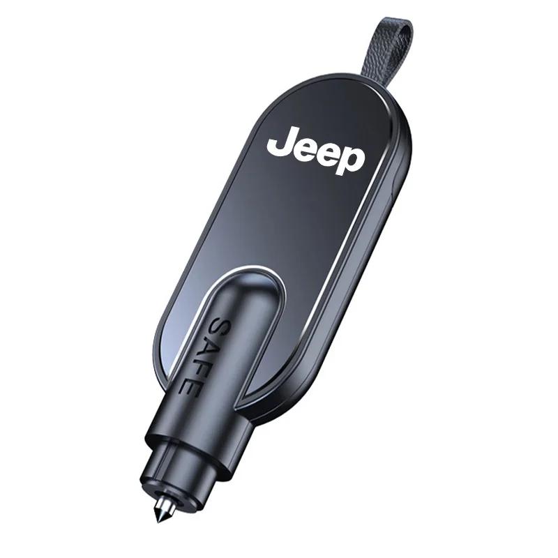 For Jeep Car Window Breaker Emergency Hammer Seatbelt Cutter Escape Tools For Jeep Grand Cherokee Wrangler JK Gladiator Compa