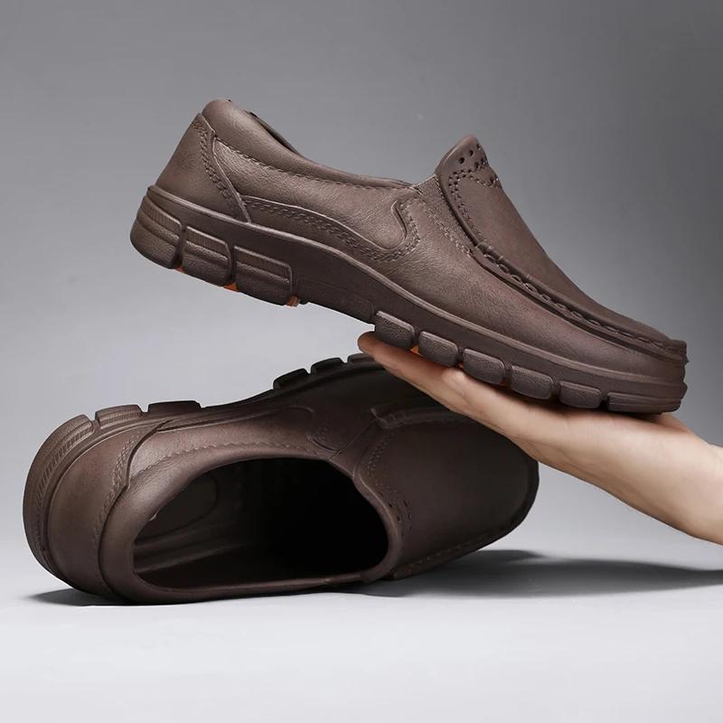 Chef shoes four season new anti slip oil resistant plus size business casual men's work EVA+TPU shoes fashion comfort soft soled