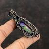 Regenbogen Solarquarz Druzy Anhänger Kupferdraht umwickelter Anhänger Handgefertigter Edelsteinanhänger Kupferschmuck Boho Hippie Anhänger Verlobungsgeschenke
