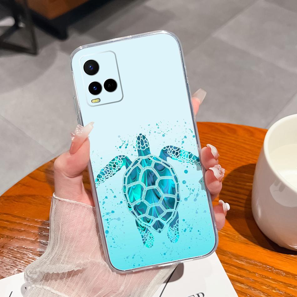 For Vivo Y21 Y21S Y21T Y21A Y21E Y21G Phone Case Painted Flowers Soft Clear TPU Silicone Funda For Vivo Y 21 Lightweight Bumper