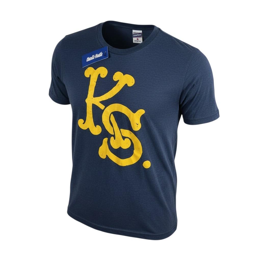Charlie Hustle Unisex KS Graphic T Shirt Kansas City Blue Small USA S