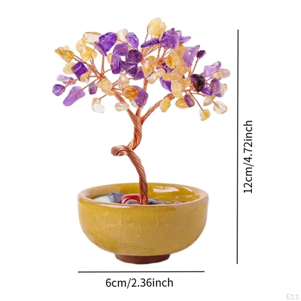Money Tree Figurine Decorative Piece for Office Shelf Gift