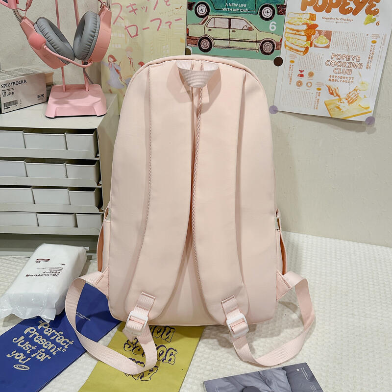 Einfarbiger Studenten-Schulranzen Unisex Rucksack mit großer Kapazität Reise-Rucksack