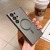 Luxury Magnetic Phone Cases For Samsung Galaxy S23 S22 S21 FE S24 Ultra Plus Magsafe Case Lens Protector Wireless Charging Cover