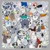 50 Cute Koala Stickers – Creative, Waterproof, Decorative for Notebooks & Water Bottles