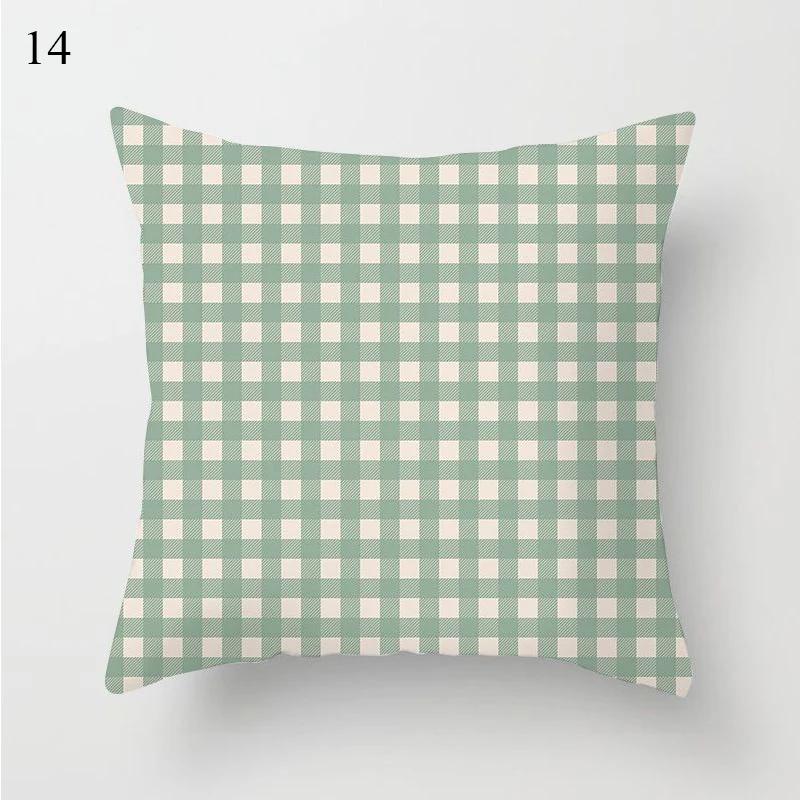 45*45cm Delicate Fresh Green Pillow Cover Breathable Peach Skin Pillowcase Decorative Throw Pillows Case Durable Household Items