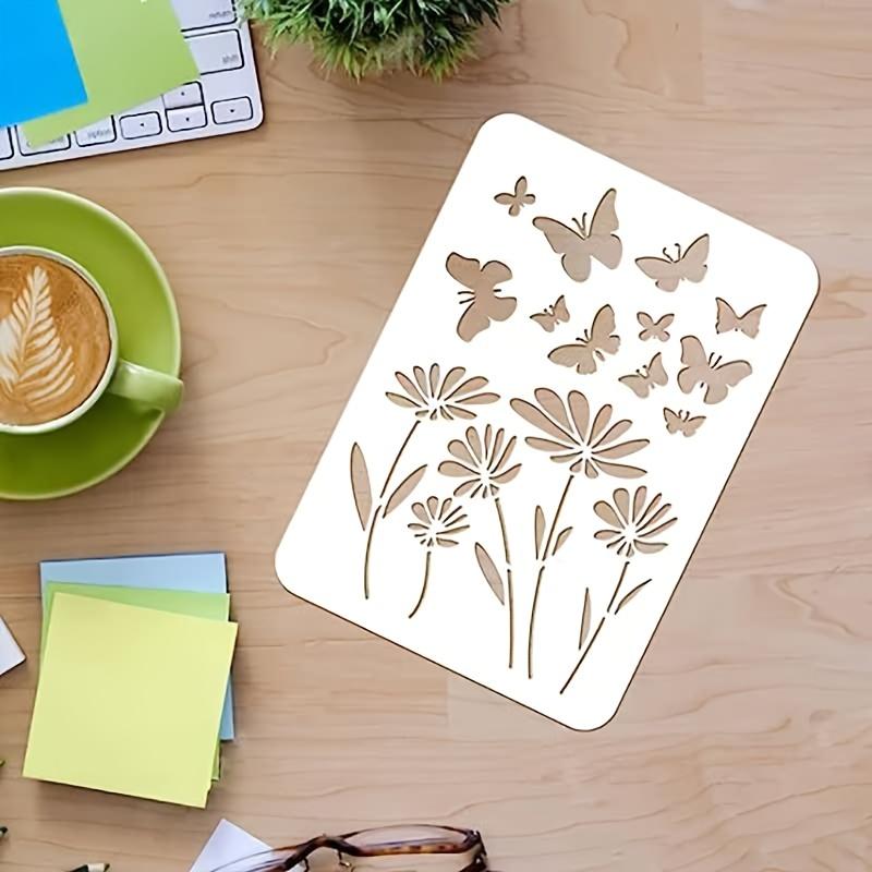 9 Stück Schmetterling Malvorlage PET Hohl Malform DIY Handgezeichnetes Graffiti Sprühlackierte Wandmalerei Hilfsmittel