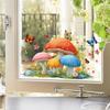 New cute mushroom butterfly glass stickers for children's room balcony window decoration stickers