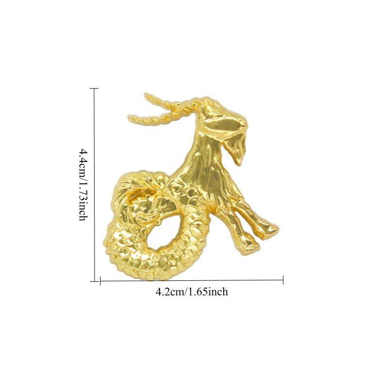 Twelve Zodiac Signs Brooch Unisex Alloy Badge Pin Fashionable and Versatile Clothing Backpack Scarf Accessories Brooch